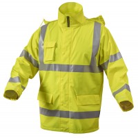 Куртка-дождевик светоотражающая, размер XL (желтая), Hoegert HT5K263-XL