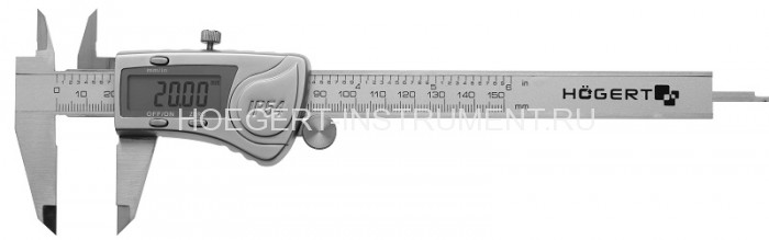 Цифровой штангенциркуль, 155 мм, Hoegert HT4M274