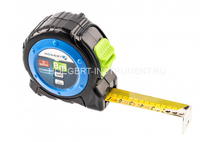Рулетка мерная 8м 25мм сталь, HT4M411