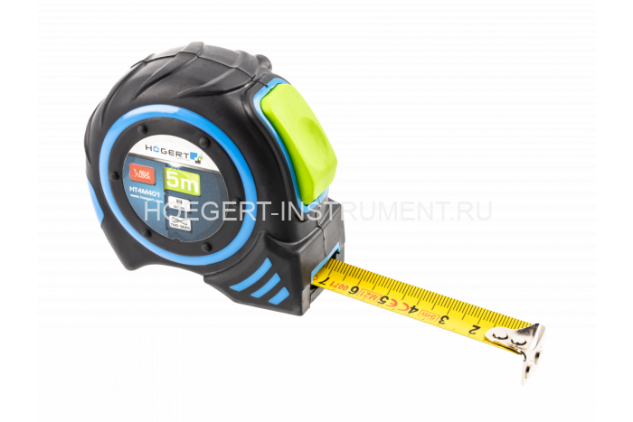 Рулетка 5м 19мм автостоп nylon нейлон с магнитом, HT4M401