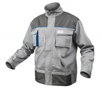 Рабочая куртка серая, размер LD, Hoegert HT5K283-LD