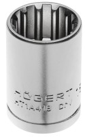 Торцевая головка Spline 1/2", 16 мм, DIN 3124, Hoegert HT1A416