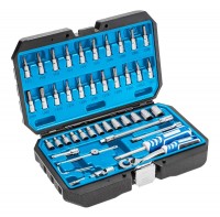 Автомобильный набор инструментов 1/4", 46 предметов, Hoegert HT1R416