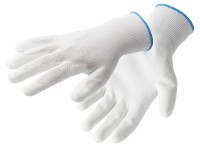 Перчатки рабочие полиуретановые, белые, размер 8, 12 пар