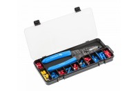 Обжимные клещи с зачисткой проводов + коннекторы, 86 шт., Hoegert HT1P231