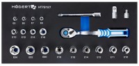 Набор торцевых головок в ложементе 3/8", 22 шт, Hoegert HT7G127