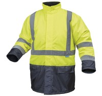 Куртка утепленная, светоотражающая, размер 2XL (желтая), Hoegert HT5K238-2XL