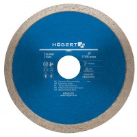 Отрезной диск алмазный, сплошная кромка 115 х 1,4 х 22,2 мм, Hoegert HT6D701