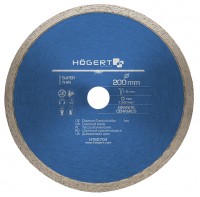 Отрезной диск алмазный, сплошная кромка 200 х 1,8 х 25,4 мм, Hoegert HT6D704