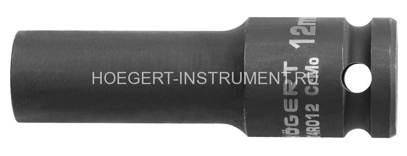 Головка ударная удлинённая, шестигранная 1/2, 20 мм, DIN 3121, Hoegert  HT4R020 купить в интернет-магазине Hoegert Instrument - Головки ударные  удлинённые шестигранные 1/2