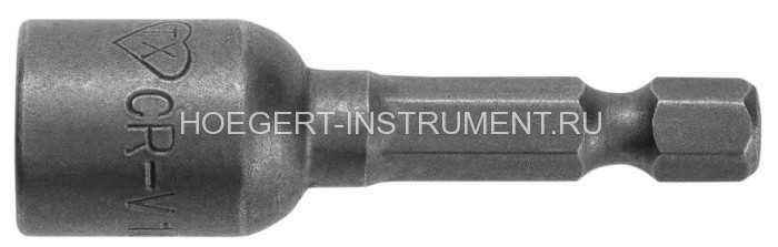 Насадка торцевая с магнитом 12 мм, 1/4", 2 шт., Hoegert HT1S459