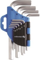 Набор Г-образных ключей  1,5-10 мм, CrV , 9 шт., Hoegert HT1W802